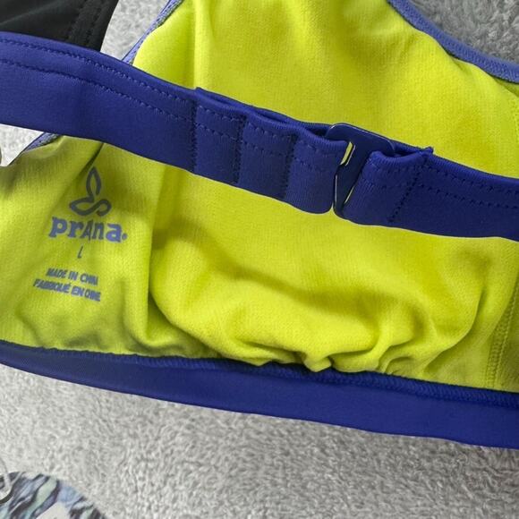 Prana Swim Set Women L Blue Isma Top Racer Back Padded Rai Swim Short New - Picture 4 of 14